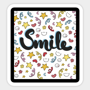 Funny Gift Cute Smile Face Sticker